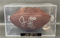 Autographed Jim Otto "HOF 1980" Football