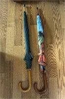 Two Umbrellas - Wooden Handles