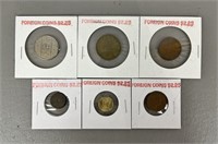 Six Miscellaneous Foreign Coins