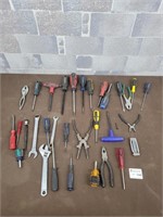 Misc wrenches, screw drivers, etc