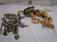 PIECES AND PARTS OF OLD DOLLS & CHILDRENS