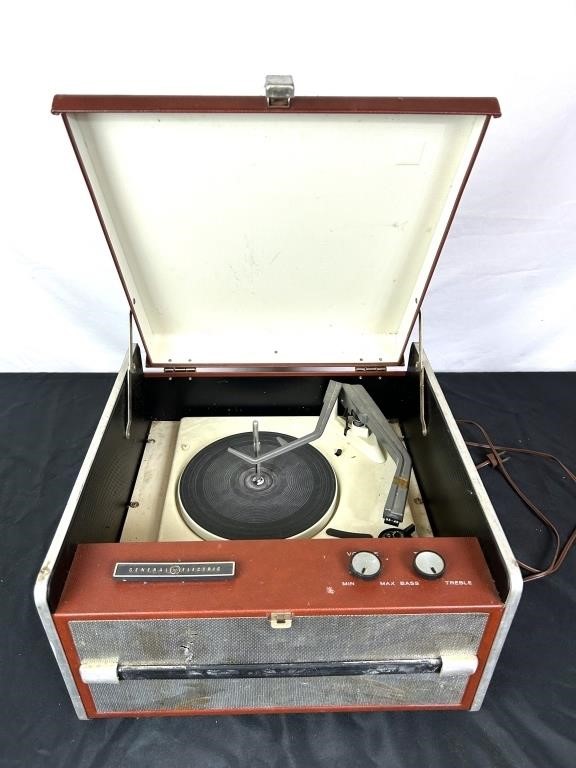 Vintage GE Portable Record Player