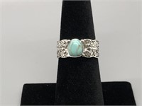 Simple Turquoise and Silver Ring