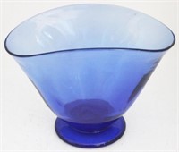 Blue Glass Vase - 6" tall