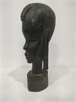 African-American wooden tribal  carved head 4 x