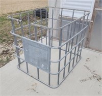 41" tall  40" X47" metal cage used for fire wood.