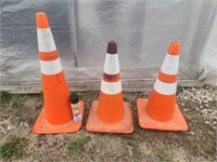 3 traffic cones
