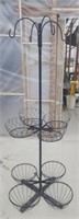 7' metal flower pot two tier stand.
