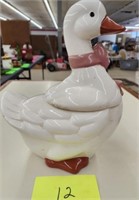 Country Geese cookie jar