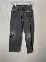 Vintage Brittania Jeans Black Distressed