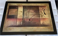 Large 4.5’ Wide Glossy Abstract Wall Art
