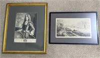 2pc Framed Prints: Noble Man, European Canal