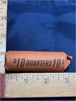 $10 Unsearched Roll of coins Quarters