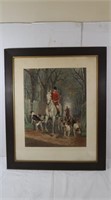 Antique Fox Hunt Framed Picture by Arthur Ackerman