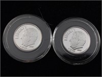 2-Silver Proof Ronald Reagan 999 Silver dimes