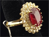 14K Gold Ruby Diamond Ring $6,723