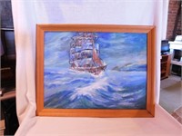 1971 original seascape oil painting by Dixie