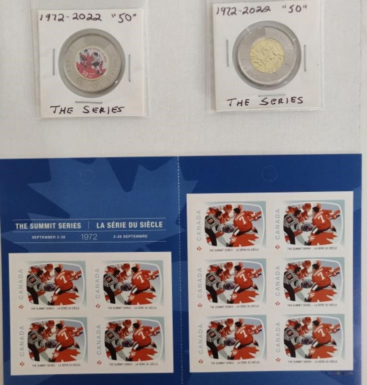 1972 Canada Russia Commemorative Stamps & Coins