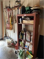 Assorted items in corner of garage