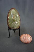 Large Arizona Rojoverde Marble Egg and Pink Egg
