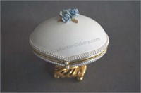 Hand Decorated Real Goose Egg Music Box