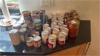 Lot of Assorted Canned Goods and Pantry Items