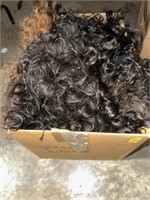 BOX LOT OF WIGS AND HAIR PIECES