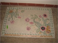 Handmade, hand dyed Hook rug