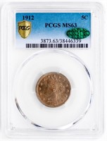 Coin 1912 Liberty V Nickel PCGS MS63 CAC