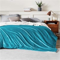 Bedsure Teal Blanket King Size Sherpa Fleece