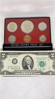1976 US Mint Proof Set, includes crisp 1976 $2