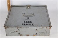 Vintage Metal 3 Dozen Egg Box