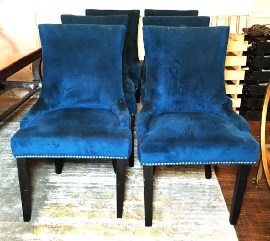 Safavieh Blue Velvet Dining Chairs