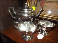 Meridian & Co. 1867 Teapot W/ Silver-Plate Cream