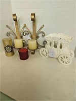 ANTIQUE WALL  MOUNT CANDLE HOLDERS.