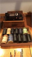 Thomas Edison phonograph and rolls