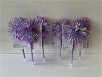 6 yoobi purple ball point pens