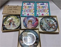 Decorative Plates, Vintage Radio, Glasses & More