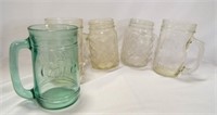 (2) Kerr Wide Mouth Mason Drinking Jars -(2) Mason