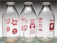 Vintage ACL Milk Bottles- Goldsmith's + (3)