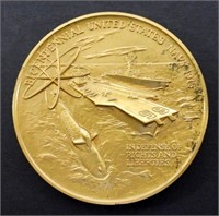 BIRTH OF THE U.S. NAVY BRASS MEDALLION