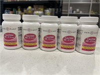 5 Bottles Calcium 600mg - Vitamin D 10mcg Tablets