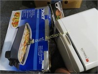 Oster electric skillet in box & bread maker