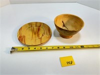 Hand Carved Wooden Bowl & Plate