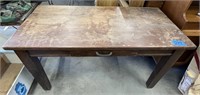 Antique desk with drawer 52”x24”x 29.5”