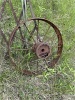 Antique Metal Wagon Wheel