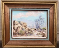 Beautiful Original Framed Oil, 'Smoke Trees' by