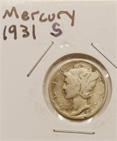 OF) Low Mintage 1931 S Mercury Dime