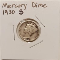 OF) Better Date 1930 S Mercury Dime, Low Mintage