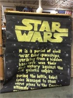 HUGE STAR WARS BANNER, DOUBLE SIDED, MONOLOGUED